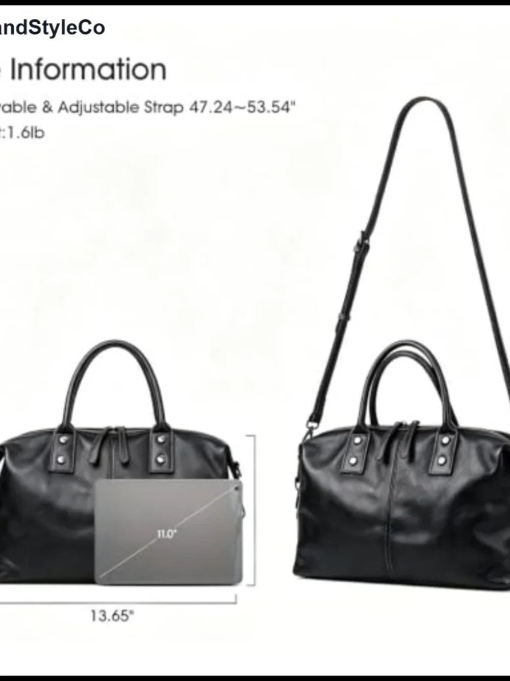 Genuine Leather Satchel Tote Bag Shoulder Handbag with Top Handle